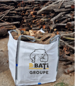 BIG BAGS BOIS DE CHAUFFAGE EN CHÊNE VERT (40CM) - 500 KG -